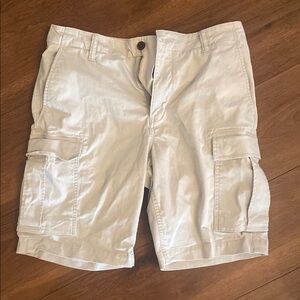 Men's Cream Cargo Shorts